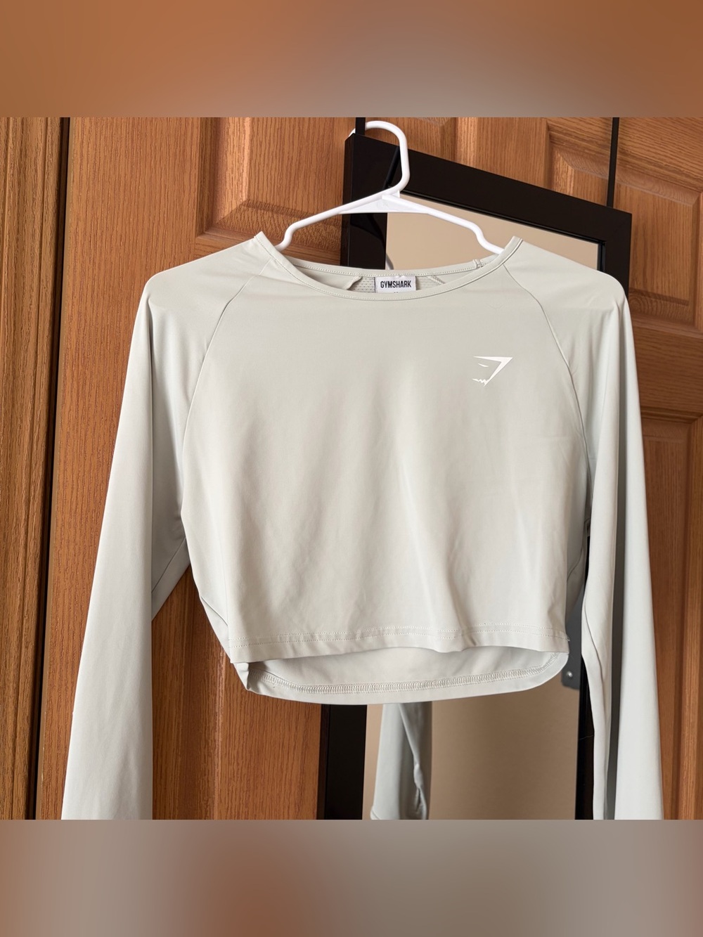 Gymshark Light Sage Long Sleeve Cropped Top